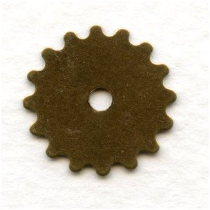 Steampunk Wheels Oxidized Brass 16mm