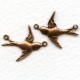 Flying Bird Connectors Oxidized Copper (6 sets)