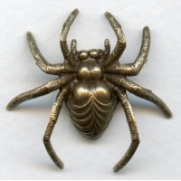 Goth Spider Stamping Oxidized Brass 35mm (1)