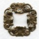 Floral Framework Stampings 25mm Oxidized Brass (6)