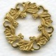 Floral Circle Frame Raw Brass 27mm (3)