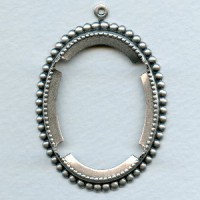 Open Back Pronged Setting Oxidized Silver 40x30mm (1)