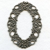 Dramatic Framework Stamping Oxidized Silver 35mm