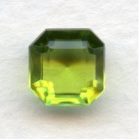 ^Olivine Bohemian Glass Square Octagon Stones 8x8mm