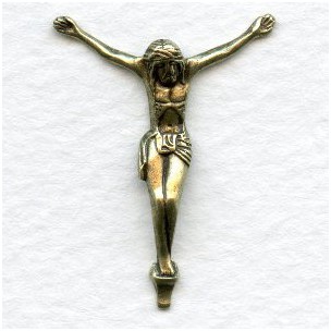 ^Crucifixes Oxidized Brass 28mm