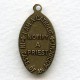 Saint Christopher Medal 27mm Oxidized Brass (1)