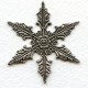 Snowflake Shape Oxidized Silver 48mm