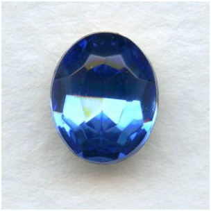 Light Sapphire Glass Oval Unfoiled Stones 10x8mm