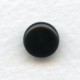 Jet Glass Cabochons Round Buff-Tops 9mm