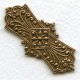 Embossed Oxidized Brass Stampings 45mm