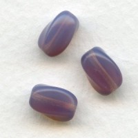 ^Opaline Amethyst Twist Beads Oval 9x7mm
