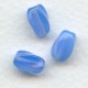 Opaline Blue Oval Twist Beads 9x7mm 