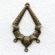 Ornate Connector Hoop Oxidized Brass 33mm (6)