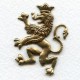 Large Scottish Lion Stampings Oxidized Brass 40mm (3)