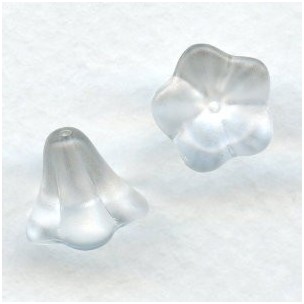 Crystal Satin Lucite Flower Beads 12x10mm (12)