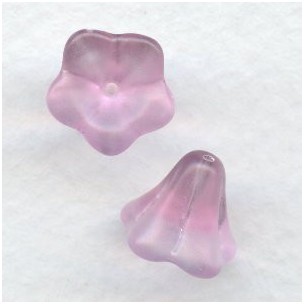 Satin Rose Lucite Flower Beads 12x10mm (12)
