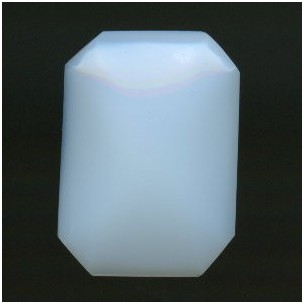 ^White Opal Flat Back Cushion Octagon 25x18mm
