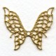 ^Filigree Butterfly Wings Raw Brass 40x33mm
