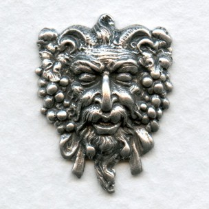 Dionysus Greek God of Wine Oxidized Silver 21mm (2)