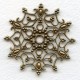 Snowflake Shaped Stamping Oxidized Brass 48mm (1)