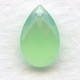Briolette Green Opal 13x8.5mm Pear Shape Glass Pendant