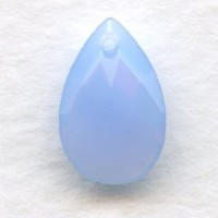 Briolette Light Blue Opal Glass 13x8.5mm Pear Shape