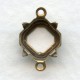 Square Octagon 8mm Setting Connectors Oxidized Brass (12)
