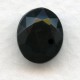 ^Jet Glass Oval Unfoiled Jewelry Stones 12x10mm