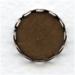 Lace Edge Settings 15mm Oxidized Copper
