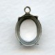 Oval Settings Oxidized Silver 12x10mm (12)