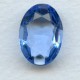 ^Light Sapphire Glass Oval Unfoiled Stones 14x10mm (2)