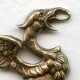 Medieval Style Griffin Stampings Oxidized Brass (1 set)