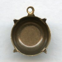 Round 14mm Settings Oxidized Brass (12)