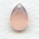 Briolette Pink Opal 13x8.5mm Pear Shape Glass Pendant