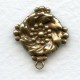 Ornate Pendants for Earring Tops Oxidized Brass 18mm (6)