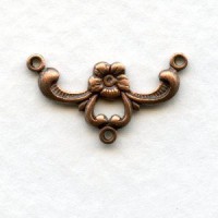 Flower and Ribbon Effect Connector Oxidized Copper (6)