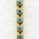 Swarovski Crystal AB Set in Brass B Chain 14pp (1 Ft)