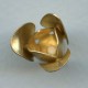Trumpet Flower Double Layer Bead Caps Raw Brass 18mm (4)