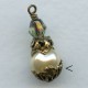 Round Filigree Victorian Style Bead Caps Oxidized Brass (6)