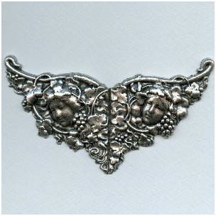 Art Nouveau Vineyard Nymphs Oxidized Silver Stamping (1)