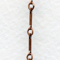 Link and Bar Chain Antique Copper Plated Steel