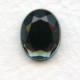 Montana Blue Glass Flat Back Stone 10x8mm Faceted Top (4)