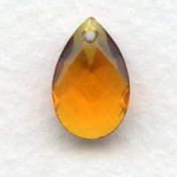 ^Briolette Topaz 13x8.5mm Pear Shape Glass Pendant