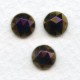 Iris Red 7mm Flat Backs Faceted Tops (6)