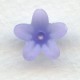 Purple Lucite Bell Shape Flower Beads Matte 13x7mm