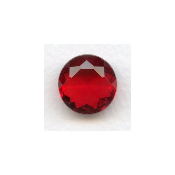 ^Ruby Glass Unfoiled Jewelry Stone Round 18mm (1)