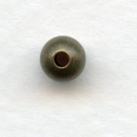 ^Smooth Round Spacer Beads Oxidized Brass 5mm