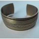Floral Embossed Oxidized Brass Cuff 25mm