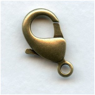 Large Lobster Claw Oxidized Brass 23mm Clasps (6)