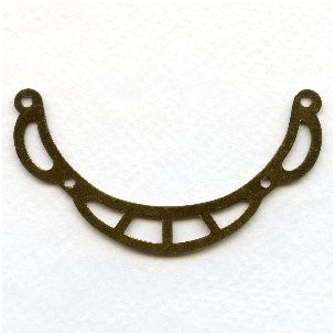 Connector Bases for Necklaces Oxidized Brass 70mm (3)